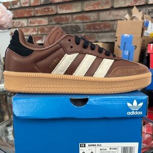 Adidas Samba XLG Brown with Cream Stripes JH7141 Women’s Sizes (See Chart)